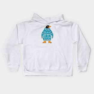 cute penguin in sweater Kids Hoodie